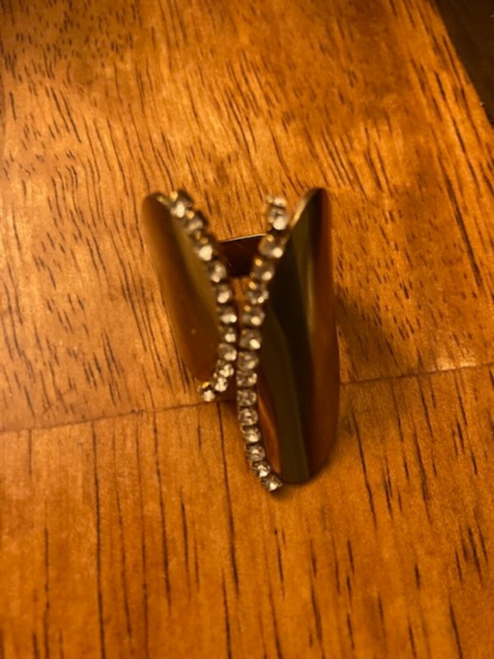 Gold Geometric Split Band Ring